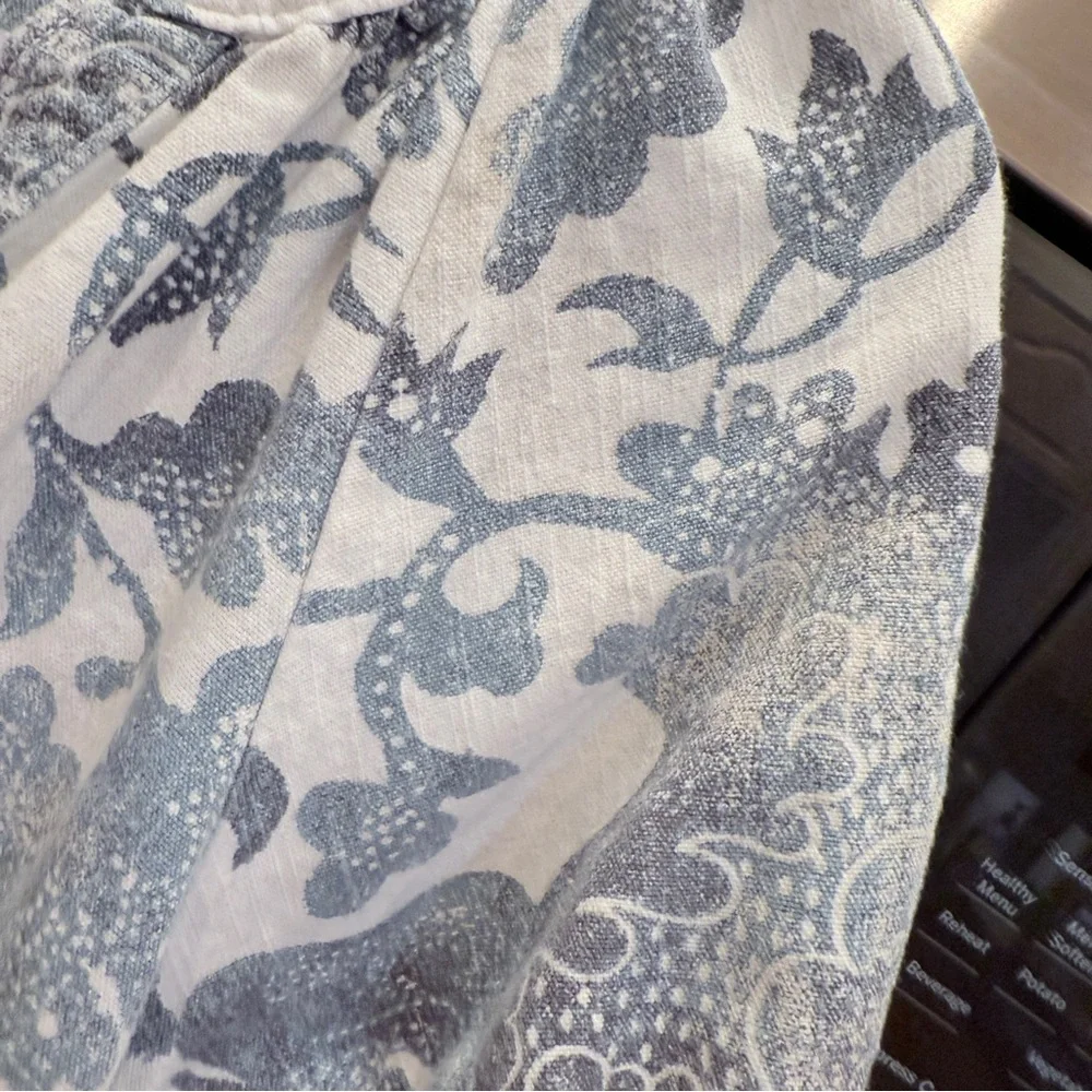 Pilcro by Anthropologie Puff Sleeve Dress/ with Frayed Hems XL - Picture 8 of 16